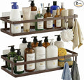 PUSDON 2-Pack Minimalist Shower Caddy Wall Mount, Open Frame Bathroom Shelf by PUSDON
