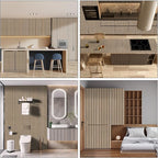 Peel and Stick Wallpaper Textured Brown Wood Slat 35.4x200 Inch Self-Adhesive - Image 2