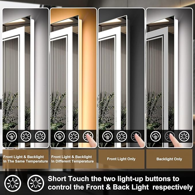 Ratsamee 40x30 Inch LED Bathroom Mirror - Image 4