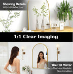 SCWF-GZ 30x20 Arch Mirror Rectangle Wall Mounted Hanging or Against Wall Metal - Image 4
