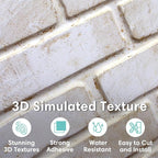 Commomy 3D Peel and Stick Brick, Ultralight Thin PVC Faux Brick Wall Panels - Image 2