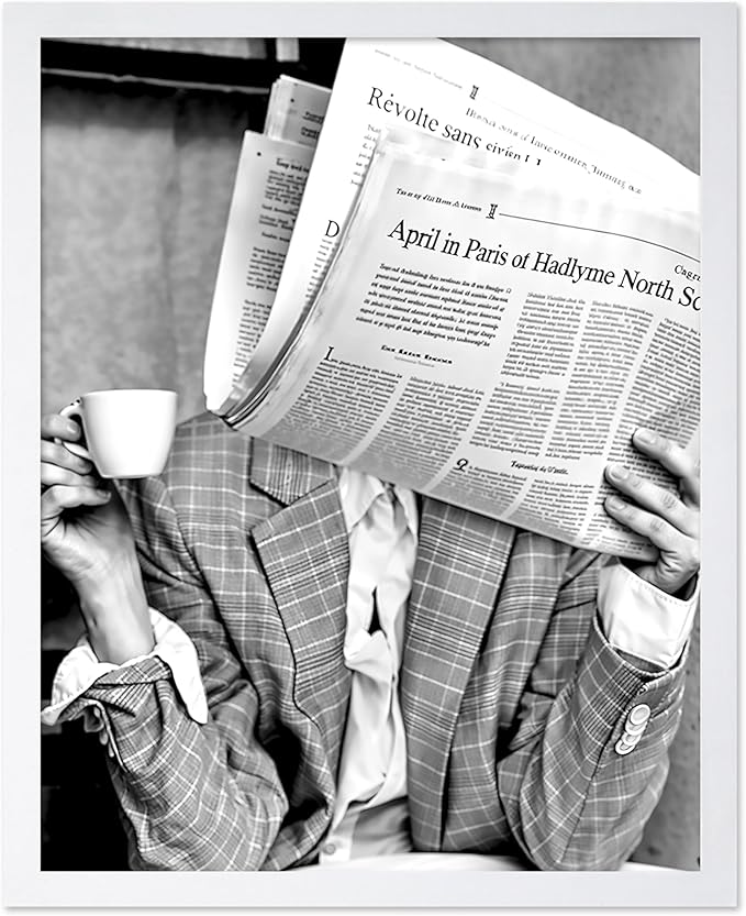 Poster Master Woman Reading Newspaper by PosterMaster