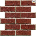 COMSTICKC 3D Faux Red Brick Wall Panels Peel and Stick Wall Sticker, Small Size by COMSTICKCDECOR