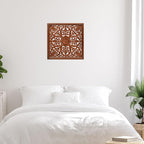 Homebia Designs Handmade Carved Wooden Wall Hanging Plaque 24x24 Inch Elegant - Image 4