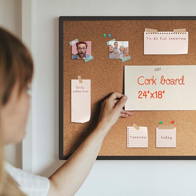 Cork Board Bulletin Board 24 x 18, Office Board - Image 3