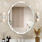 Bathroom Mirrors for Over Sink, Round Frameless Mirrors for Wall, 30x36 Inch by JACUKO