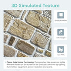 Commomy 10 Pcs 3D Stone Wall Panels Peel and Stick - Image 3