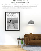 iHery Premium Natural Black OAK Wood 12x16in Dolce Far Niente Framed Wall Art - Image 2