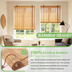 Bamboo Blinds 42x72 inch Bamboo Roman Shades - Image 3