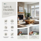 CHICOLOGY Cordless Mini Blinds for Indoor Windows, 81.25" W x 72" H, Light - Image 7