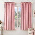 NICETOWN Blush Pink Short Velvet Curtains by NICETOWN