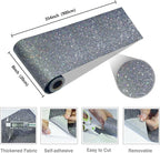 CRE8TIVE Charcoal Holographic Glitter Wallpaper Border Peel and Stick Wall - Image 6