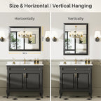 Briivue 24x32 Inch Black Bathroom Mirror - Image 6