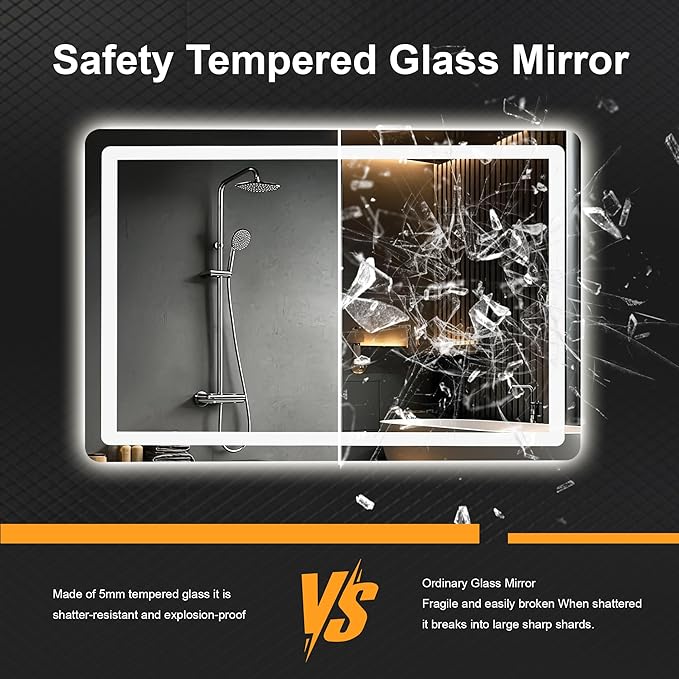 AMOISE LED Bathroom Vanity Mirror - Image 6