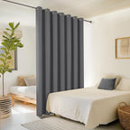 ChrisDowa Room Divider Curtain 90 Inches Long, Wide Blackout Sliding Door - Image 2