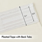 MIULEE Beige White Back Tab Blackout Curtains 63 Inch Length 2 Panels Set - Image 4