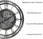 CLXEAST 28 Inch Large Industrial Moving Gear Wall Clock - Image 2