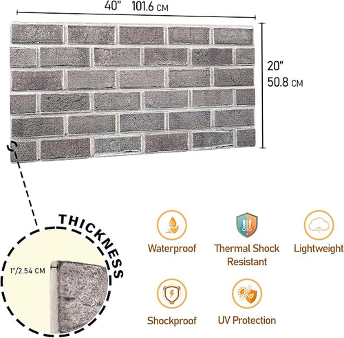 3D Faux Brick Wall Panels – Lightweight Styrofoam Cladding - Image 2