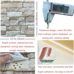 10PCS 3D Wall Panels Peel and Stick Foam 3D Brick Wallpaper Peel and Stick Faux - Image 5