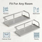 PUSDON 2-Pack 16.5" Extra Long Slim Hollowout Shower Caddy, Wall Mount Spice - Image 6