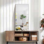 KOCUUY Silver Framed Mirror, HD Tempered Glass, Anti-Rust Frame, Modern Design - Image 8