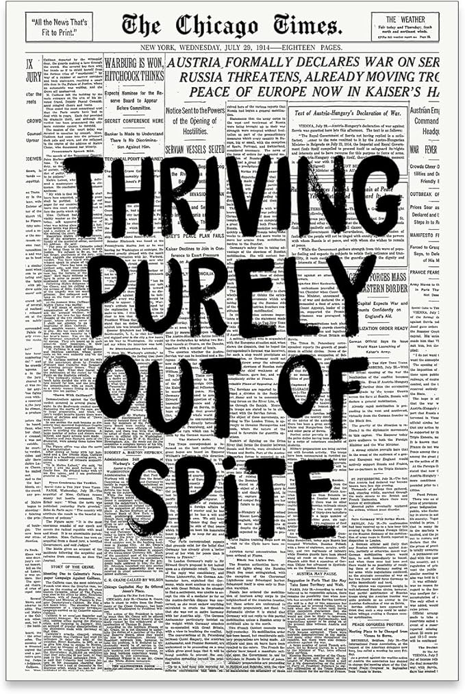 noxozoqm Black And White Newspaper Poster Fashion Fun Motivational Quote Wall by Unknown