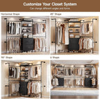 ONBRILL T2 Wall Mounted Industrial Pipe Clothing Rack, Closet Organizers and - Image 5