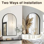 FICTOR Bathroom Mirror for Wall, Arched Vanity Bathroom Mirror for Over Sink - Image 6