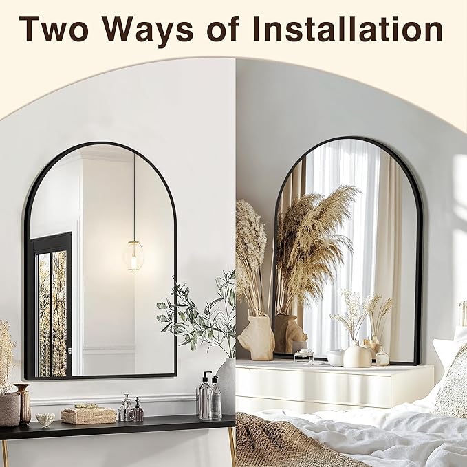 FICTOR Bathroom Mirror for Wall, Arched Vanity Bathroom Mirror for Over Sink - Image 6