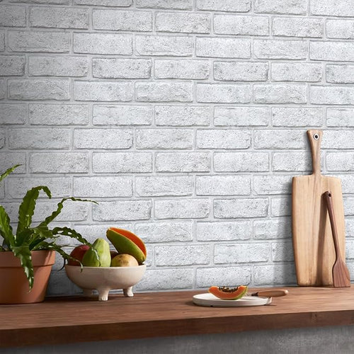 3D Faux Brick Wall Panels Peel and Stick, Small Brick-Look Textured Wall Sticker - Image 2