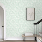Ismoon Floral Wallpaper Peel and Stick Sage Green Contact Paper Boho Vintage - Image 8