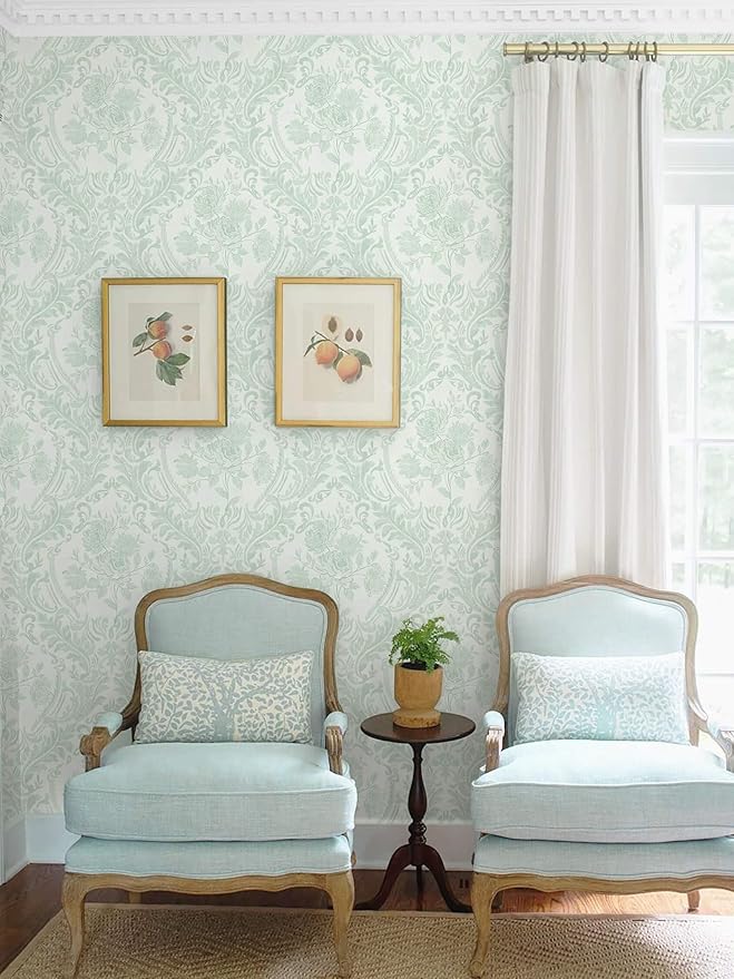 Ismoon Peel and Stick Wallpaper Vintage Floral Contact Paper Boho Watercolor - Image 3