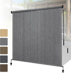 Shade&Beyond Custom Size Outdoor Roller Shades Cordless Patio Roll Up Blinds by ShadeBeyond