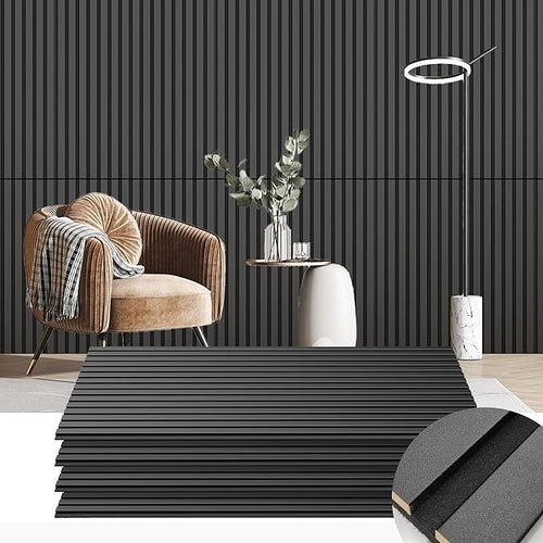 4 Pack Wood Panels for Wall, 47.2"×23.6" Wood Slat Acoustic Panels for Wall by Ritollo