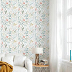 Froluya Floral Peel and Stick Wallpaper Boho Floral Contact Paper 16.9" x - Image 3
