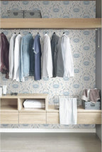NuWallpaper by WallPops Blue Shellby Peel & Stick Wallpaper - Image 6