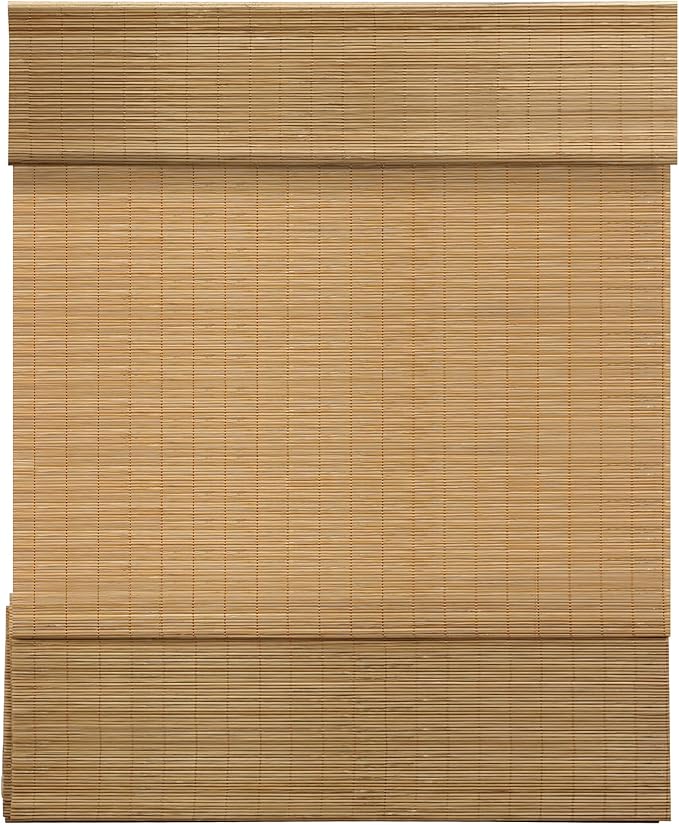 LazBlinds Cordless Bamboo Roman Shades, Custom Light Filtering Window Treatment by LazBlinds