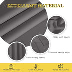 NICETOWN Grey Blackout Extra Wide Bedroom Curtain 63 inch Long, Grommet Room - Image 4