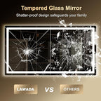 LED Bathroom Mirror, Smart Anti-Fog, Stepless Dimmable - Image 7