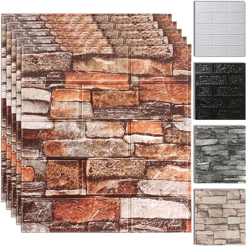 20PCS 3D Wall Panels Peel and Stick Foam, Self-Adhesive Decorative 3D Brick by SYYKDEF