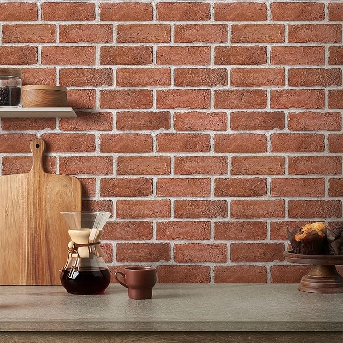 COMSTICKC 3D Faux Brick Wall Panel Peel and Stick, Not Real Brick, Ultra-Light - Image 2