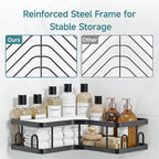 Veken Corner Shower Caddy 5-Pack, Advanced Rustproof Design, No Drilling - Image 6