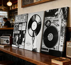 Vintage Music Canvas Wall Art Fashion Black And White Photography Preppy Vinyl - Image 3