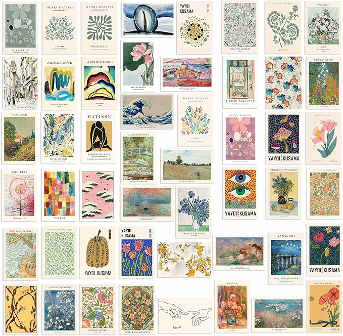 KBKBART Eclectic Wall Decor, Colorful Maximalist Decor Boho Gallery Wall by KBKBART
