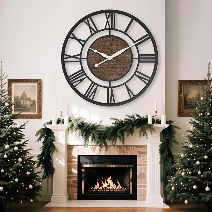 24 Inch Modern Decorative Metal Wall Clock - Image 4