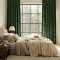 NICETOWN Room Darkening Dark Green Velvet Curtain Panels by NICETOWN