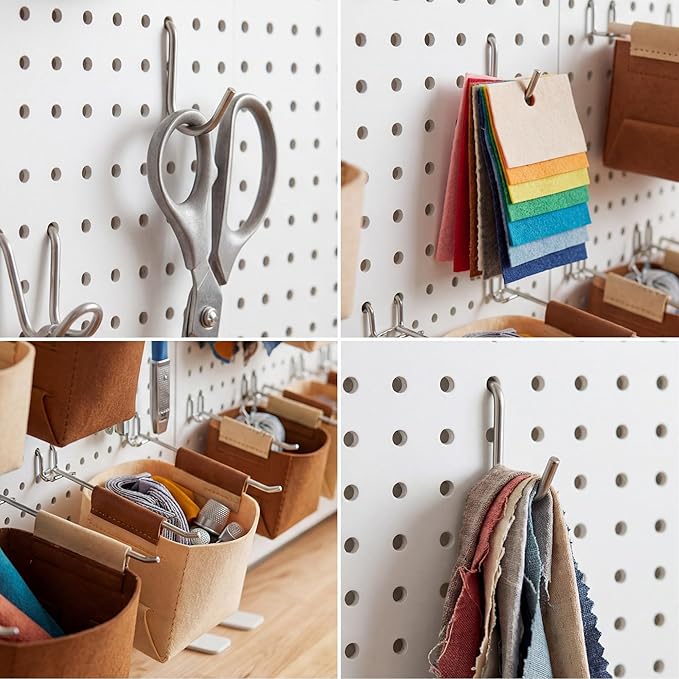 Spampur Peg Board, 8 Pack Metal PegBoard Organizer - Image 6