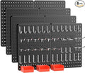 Peg Board, 8 Pack Black Peg Board Panels, 60lbs Load Capacity Each, Pegboard by Hogurity