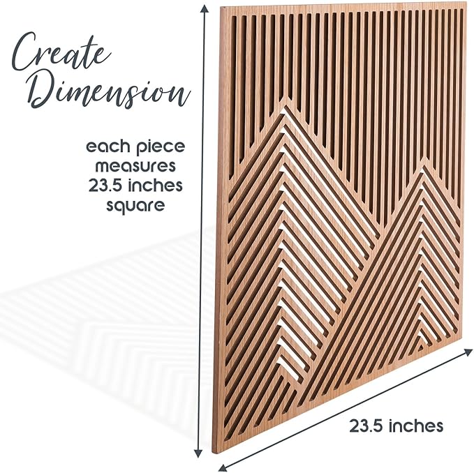 SnugLife 2 Pcs Wood Mountain Wall Art - Image 3