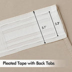 MIULEE Taupe Back Tab Blackout Curtains 84 Inch Length 2 Panels Set - Image 4